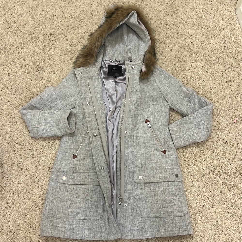 Brand new never worn JCrew Chateau Parka, size 2